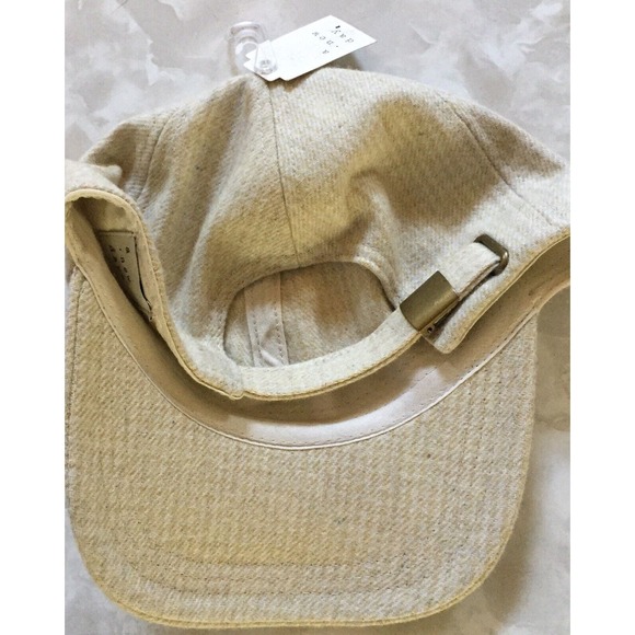 A NEW DAY WOMEN'S TAN PLAID BALL CAP HAT ADJUSTABLE ONE SIZE WOOL BLEND NWT - Picture 3 of 4